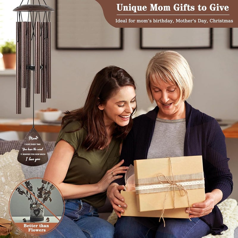 Soopau Gifts for Mom, 32" Bronze Wind Chimes, Birthday Gifts for Mom from Daughter Son, Christmas Birthday Gift for Mama Mother in Law - Image 2